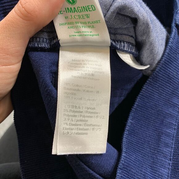 J Crew Pants Womens 25T Tall Blue Vintage SLIM Straight Corduroy Mid Rise Pocket - Picture 8 of 12